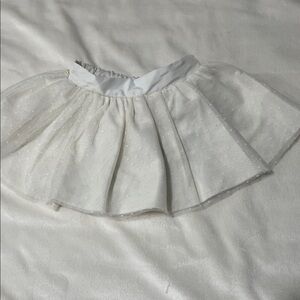 White Tulle Skirt with Polka Dots